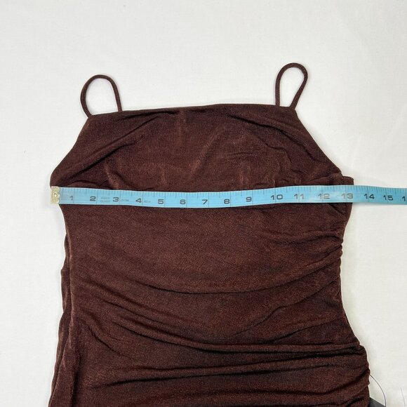 NWT Lulus Complete Catch Backless Lace Ruched Maxi Dress Brown Small - Picture 8 of 13